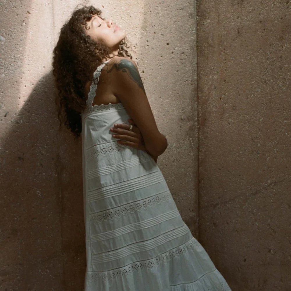 Doen White Lace Trim Nightgown - Picture 7 of 9
